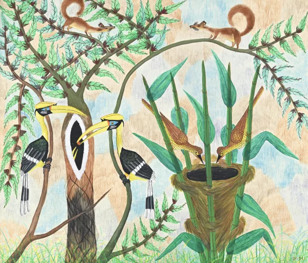 Pilipili Mulongoy — Composition aux écureuils et oiseaux
