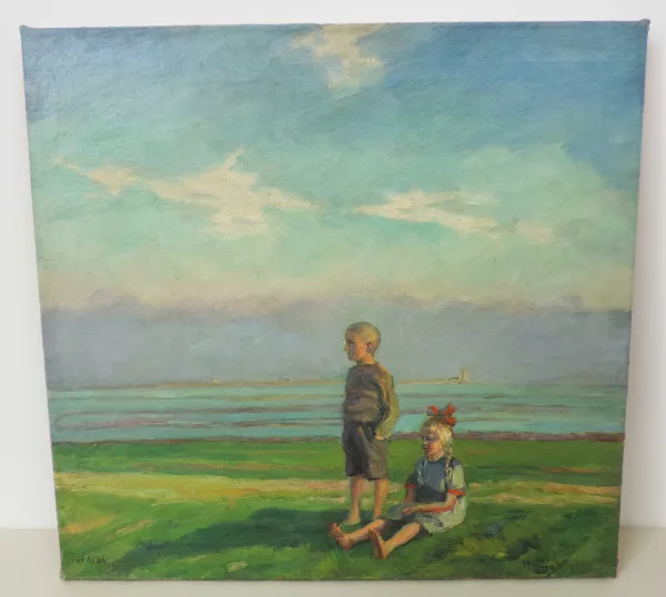 Heinz Kroh — Zwei Kinder am Strand