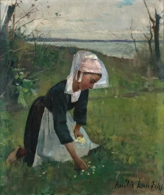Amélie Helga Lundahl — Bretonin beim Blumensammeln
