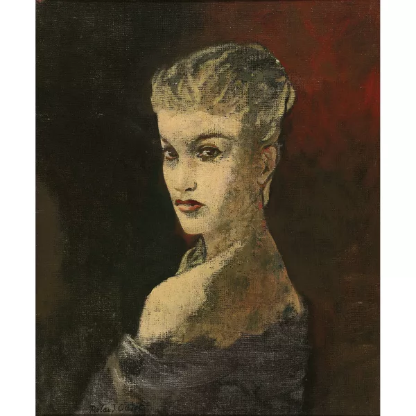 Roland Oudot — "Profil - L'echarpe mauve".