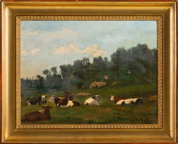 Emile Van Marcke de Lummen — Paysage aux vaches,