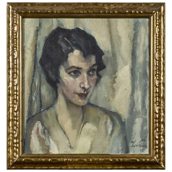 Leo Putz — Brustporträt einer jungen Frau.
