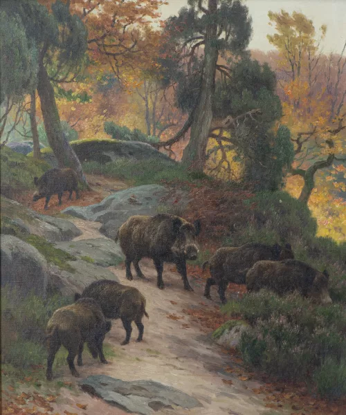 Georges Frédéric Rötig — Sangliers dans les Vosges