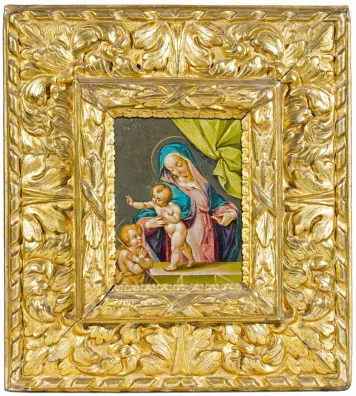 Alessandro Casolani — Madonna mit Kind und heiligem Johannes