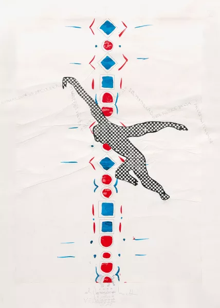Alighiero Boetti — I vedenti, Correre come un razzo per le strade del mondo..., Mitte 1980er Jahre