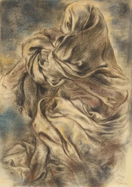 George Grosz — Draped Dummy. Verso: Social Gathering