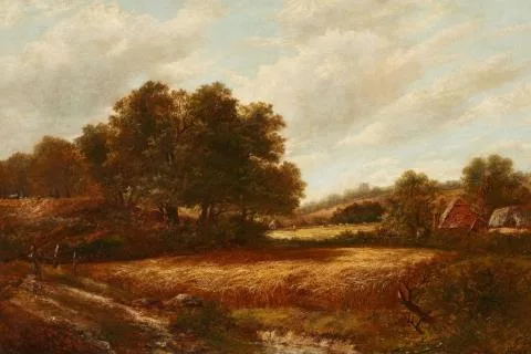 Joseph Thors — Englische Landschaft mit Kornfeld