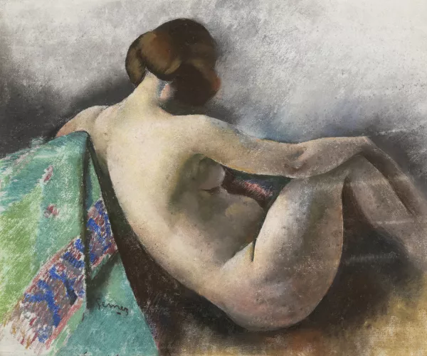Paul-Élie Gernez — Paul Elie Gernez (1888-1948), Nu assis, pastel sur