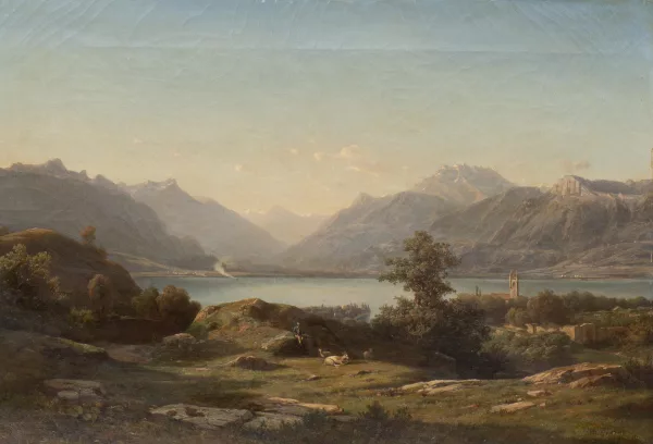 Philippe George — Lac vu depuis les hauts de Vevey