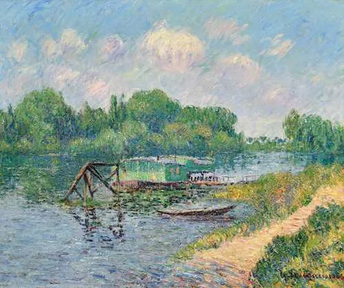 Gustave Loiseau — Lavoir sur la Seine à Herblay. 1906.
