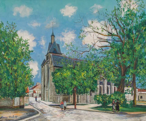 Maurice Utrillo — Die Kirche von Nangis, 1931