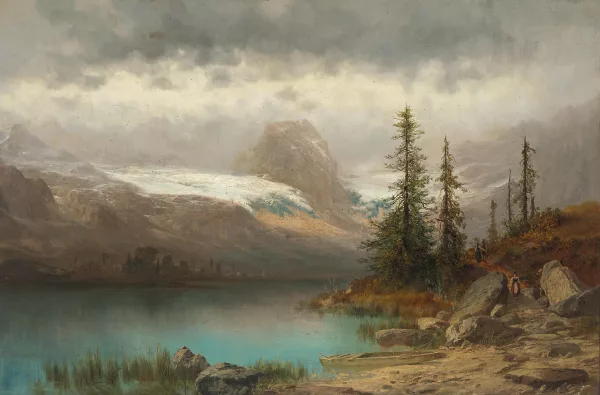 Willibald Wex — Hochgebirgssee mit Gletscher im Hintergrund