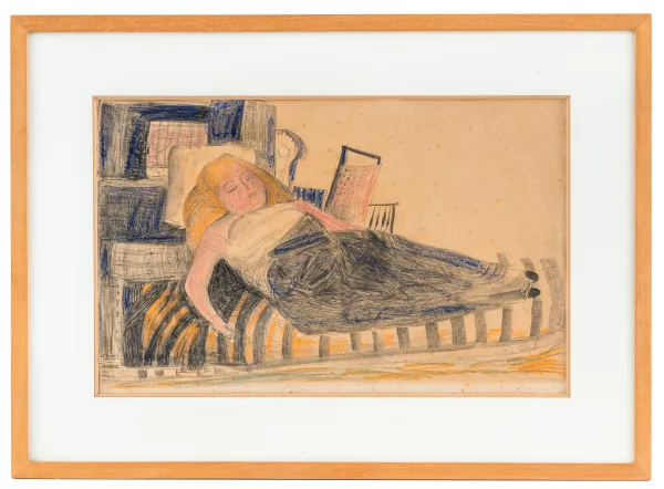 Aristide Caillaud — Jeune fille allongée