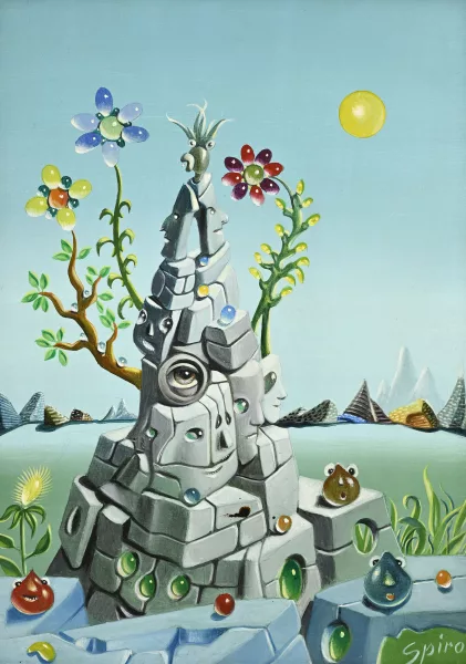 Georges Spiro — Paysage au rocher