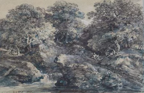 Johann Georg von Dillis — Bewaldete Landschaft mit Bach
