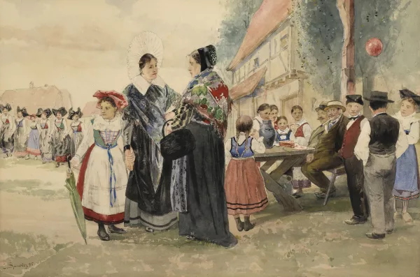 Charles Spindler — Fête de village alsacienne