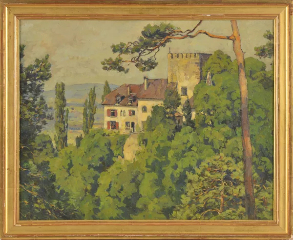 Hans von Hayek — Château de Weinfelden /TG entre les arbres