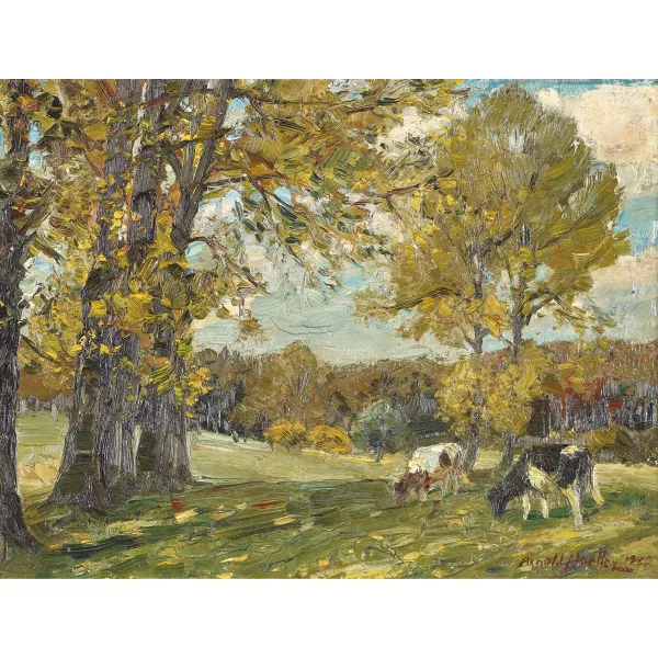 Arnold Moeller — Vaches au pâturage à l’ombre des arbres