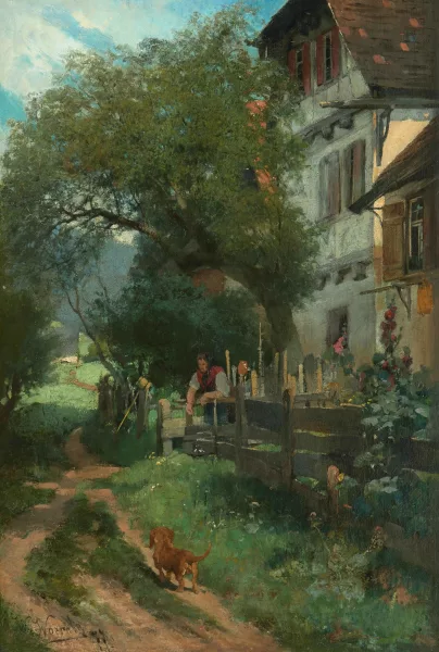 Wilhelm Woernle — Vor dem Bauernhaus