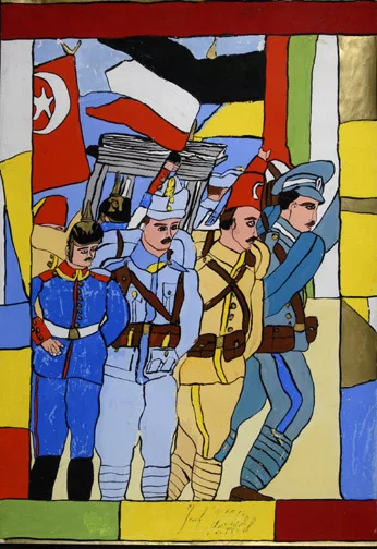 Josef Wittlich — Soldats, drapeau turc