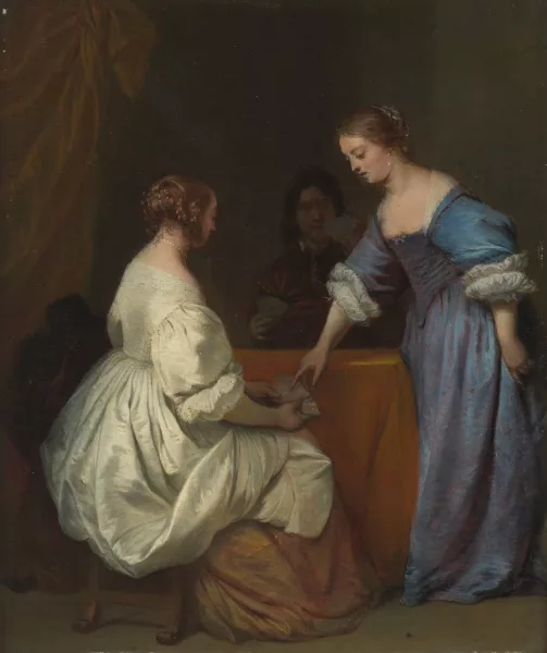 Gerard Pietersz. van Zijl — Attribué à Gerard Pietersz van Zijl — zugeschrieben Kavalier und zwei Damen beim Kartenspiel
