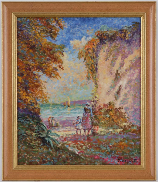Eugène Begarat — Paysage de provence animé