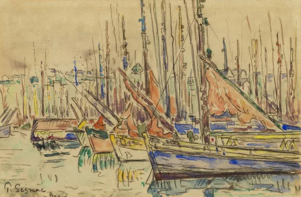 Paul Signac — Le quai du port de Groix (1927)