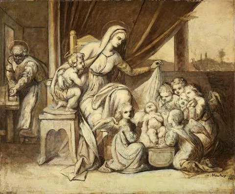 Theodor Mintrop — Heilige Familie mit Engeln