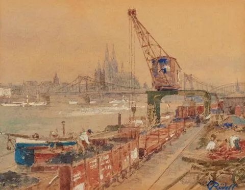 Carl Rüdell — Am Deutzer Hafen in Köln