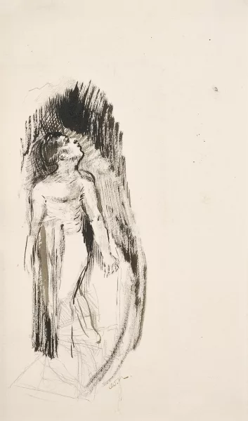 Odilon Redon — Étude de nu, ca. 1890