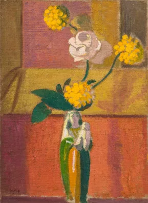 Maurice Denis — Rose blanche dans un vase en forme de Vierge