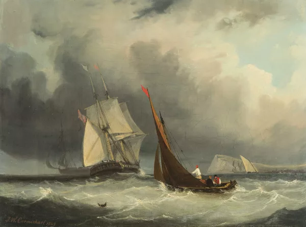 James Wilson Carmichael — Attribué à Carmichael, James Wilson — zugeschrieben Fischerboote auf rauher See