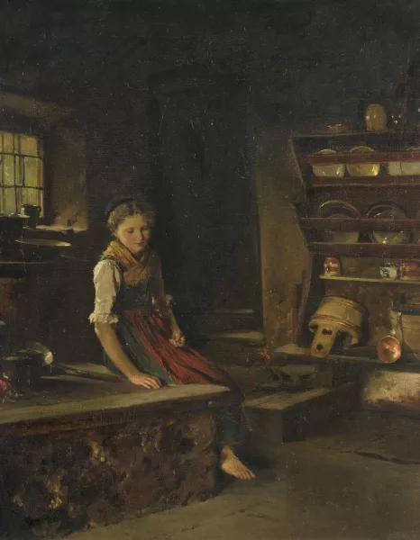 Ludwig Vollmar — Junges Mädchen in der Küche