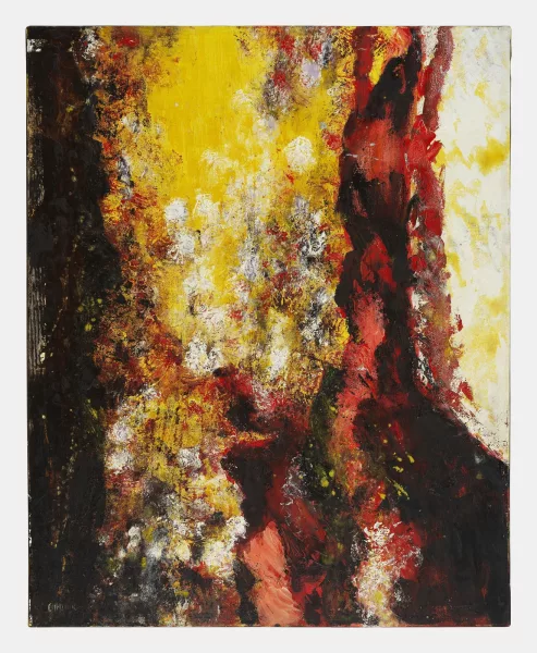 Kaloon Chhour — Abstraction en rouge AK132