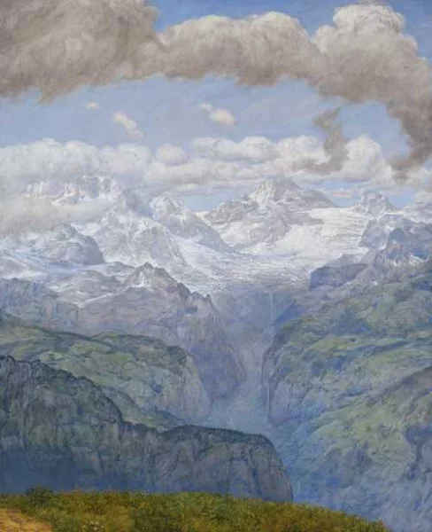 Hans Thoma — Vue sur la vallée de Lauterbrunnen, 1904