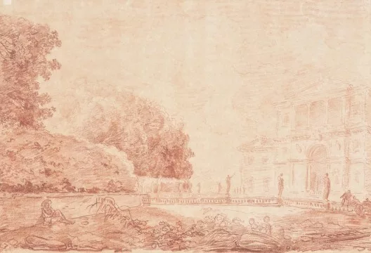 Hubert Robert — Vue de la Villa Aldobrandini à Frascati