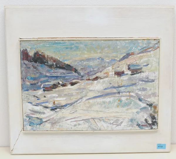 Heinrich Paul Welti — Kleine Schneelandschaft", 1954