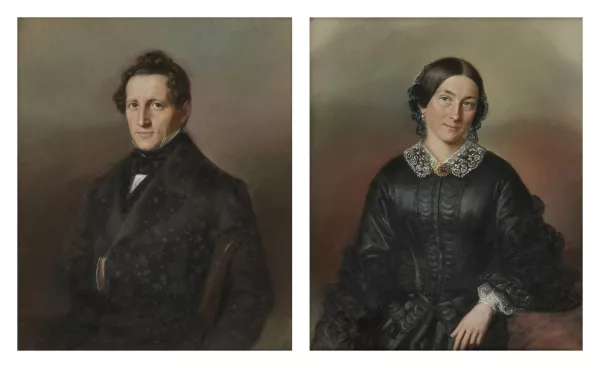 Johann Jakob Serr — Portrait de Monsieur et portrait de Madame