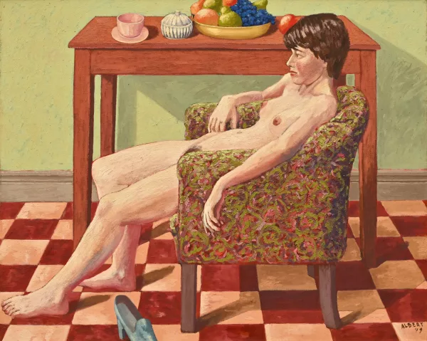 Hermann Albert — Akt im Sessel, 1979