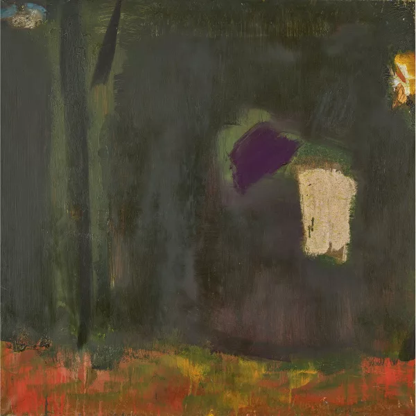 Olivier Debré — "Tache violette du soir au jardin".