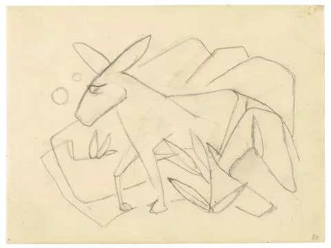 Franz Marc — Âne dans un paysage stylisé