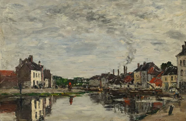Eugène Boudin — "Bruxelles, le canal de Louvain"