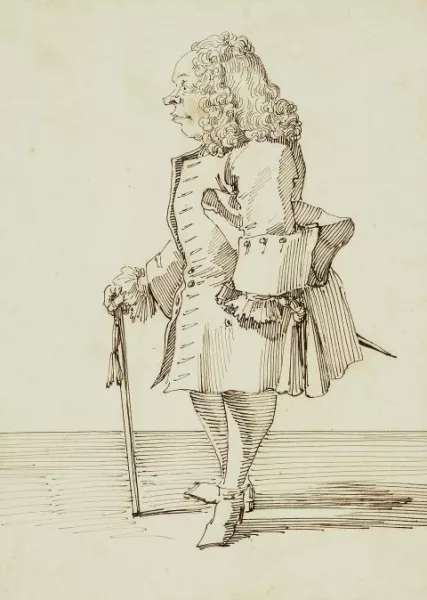 Pier Leone Ghezzi — Karikatur des Monsieur Jean Francois de Gervasy