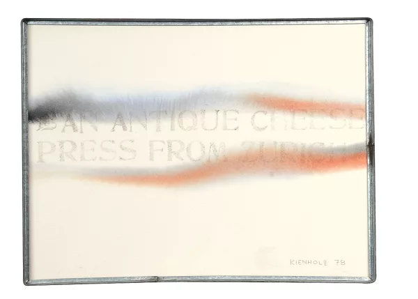 Edward Kienholz — Pour une ancienne presse à fromage de Zurich, 1978