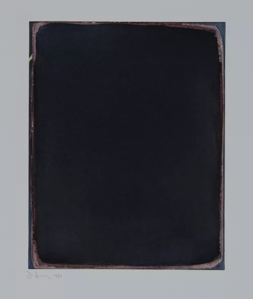 Rolf Hans — Trois feuilles : Sans titre, 1968 ; Chemin vers le rouge, 1979 ; Sans titre, 1981