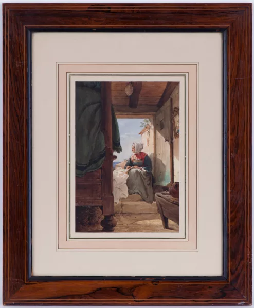 Emmanuel Adolphe Midy — Jeune femme à sa fenêtre