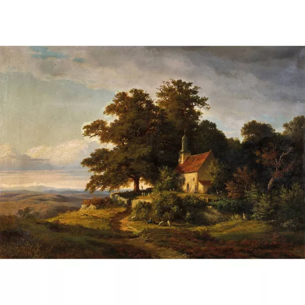 August Fritz — Sommerlandschaft mit Kapelle