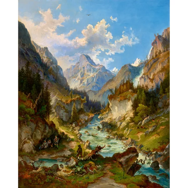 Heinrich Carl Schubert — Chasseur dans le massif du Dachstein