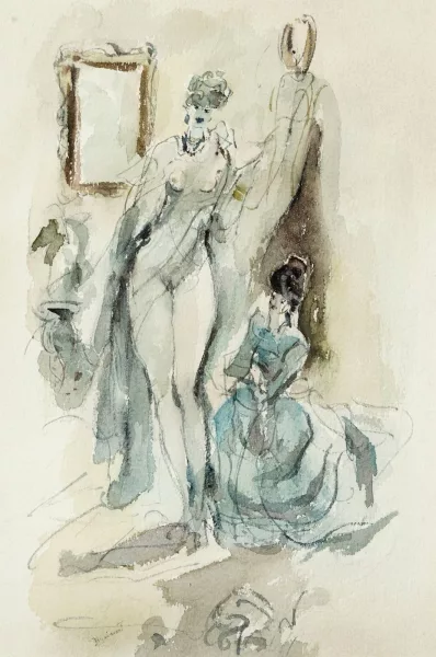 André Dignimont — Chez la couturière