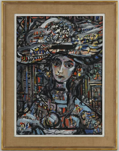 René Portocarrero — René Portocarrero (1912-1986), \\Jeune femme au